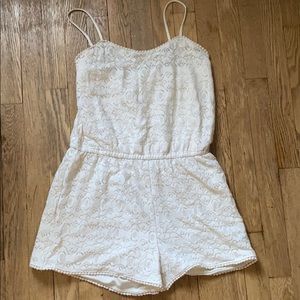 Women’s White Lace Romper